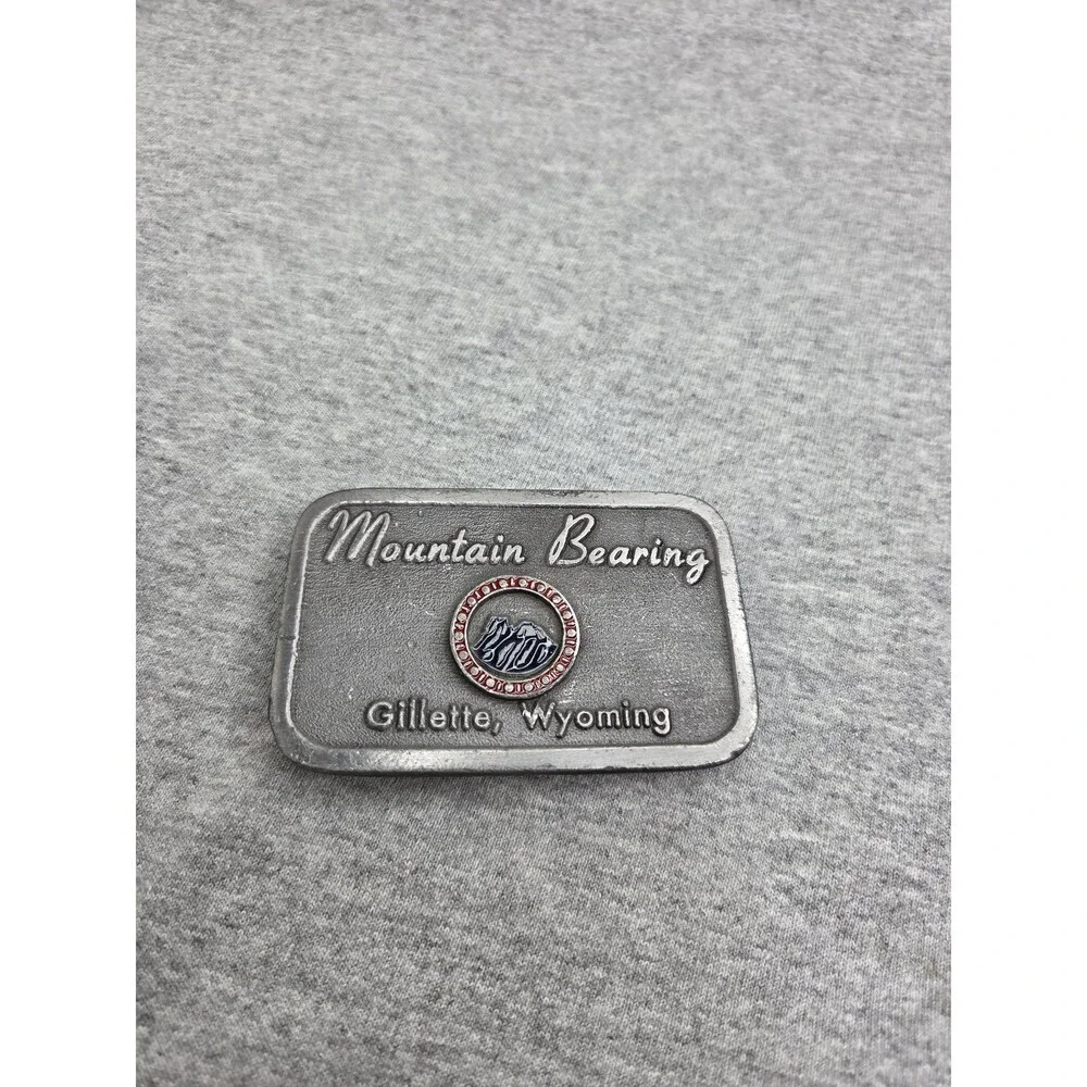 Mountain Bearing Gillette Wyoming Heavy Metal Belt Buckle
